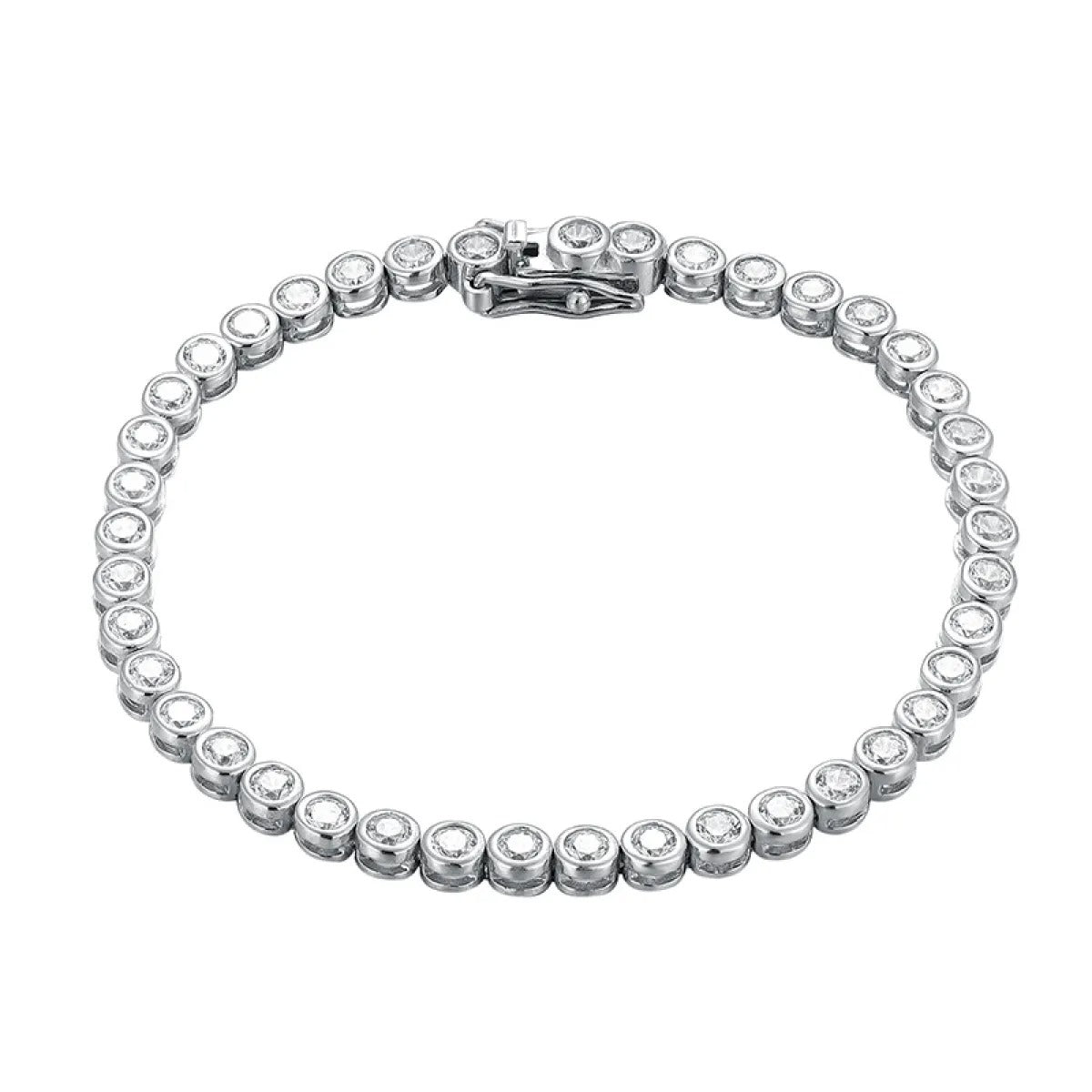 Elise – Pulsera de burbujas de plata y diamantes