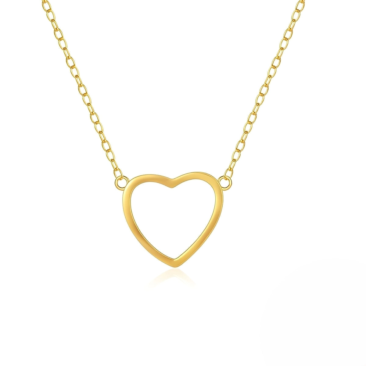 Mika – Cadena colgante en forma de corazón delicada dorada