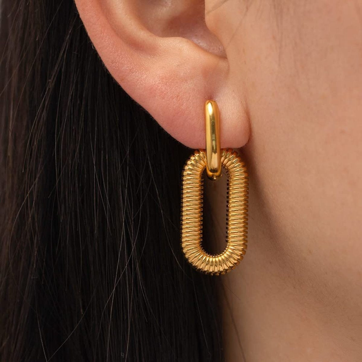 Mariz – Pendientes de Cadena Cubana Brillantes