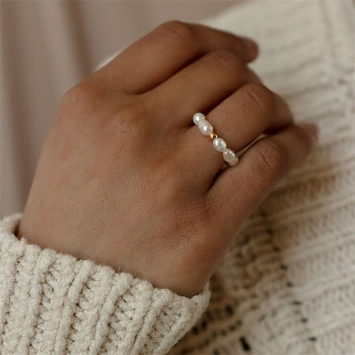 Fenna – Anillo anti-estrés con perla