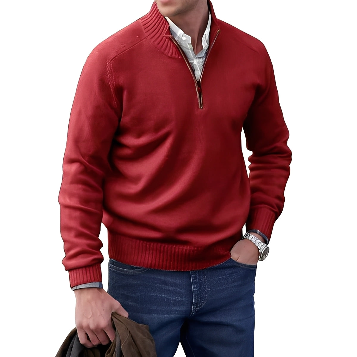 Jeremy - Suéter con cremallera elegante para hombres