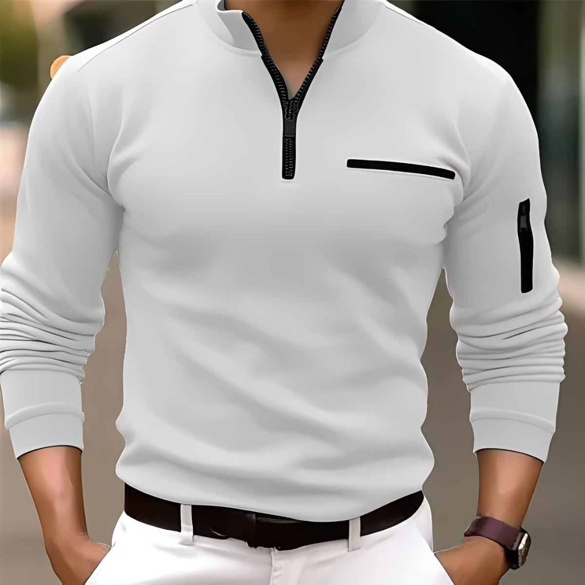 Marco - Suéter elegante con cremallera