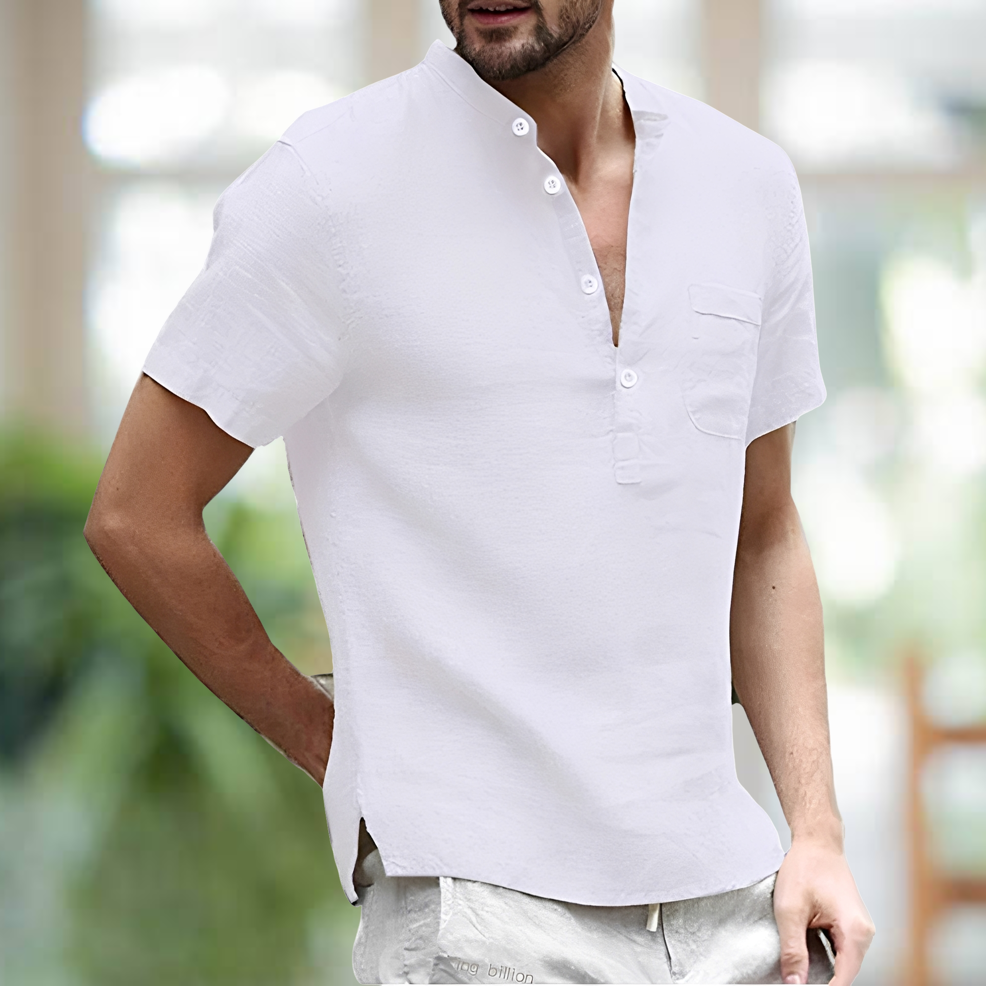 Korbin - Camiseta cómoda con escote en V