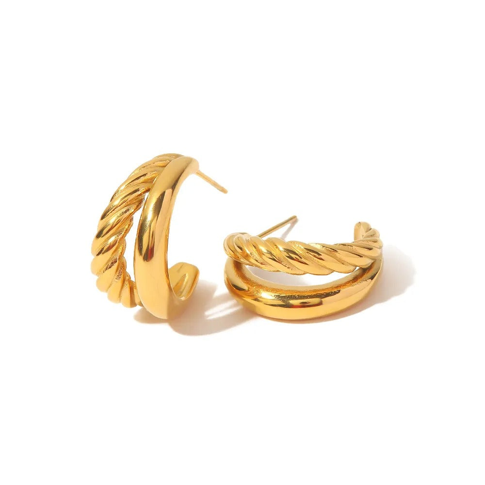 Ayesh – elegantes pendientes dorados