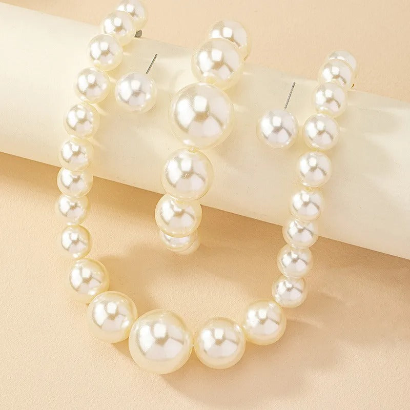 Carla – Conjunto vintage de pendientes, pulsera y collar