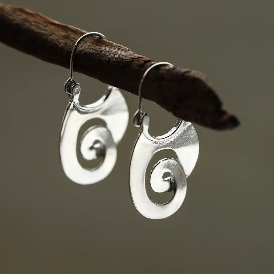 Amandine – Pendientes de plata vintage irregulares