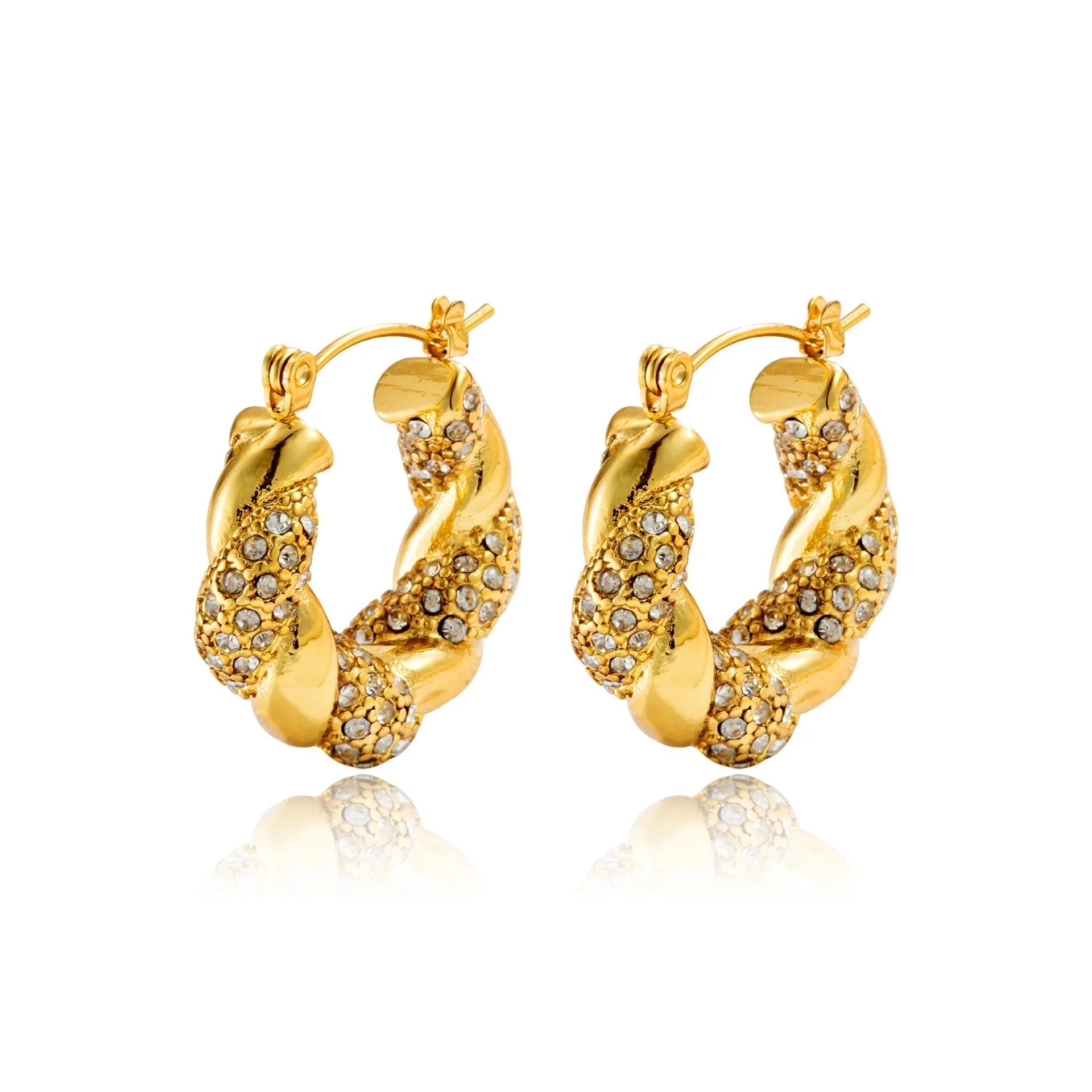 Alix – Pendientes U-Twist en oro