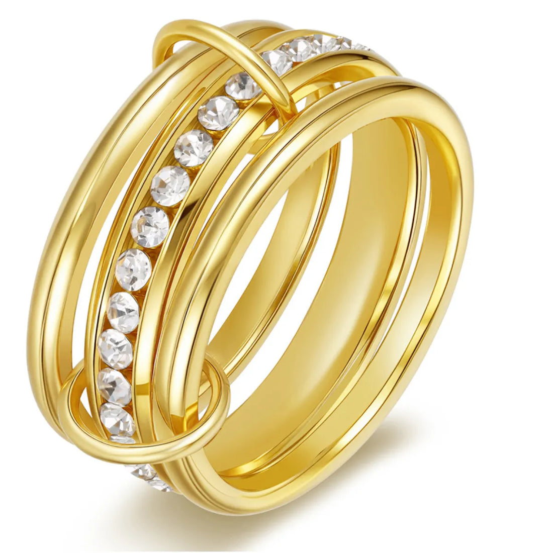 Glenda – Anillo de diamante apilable