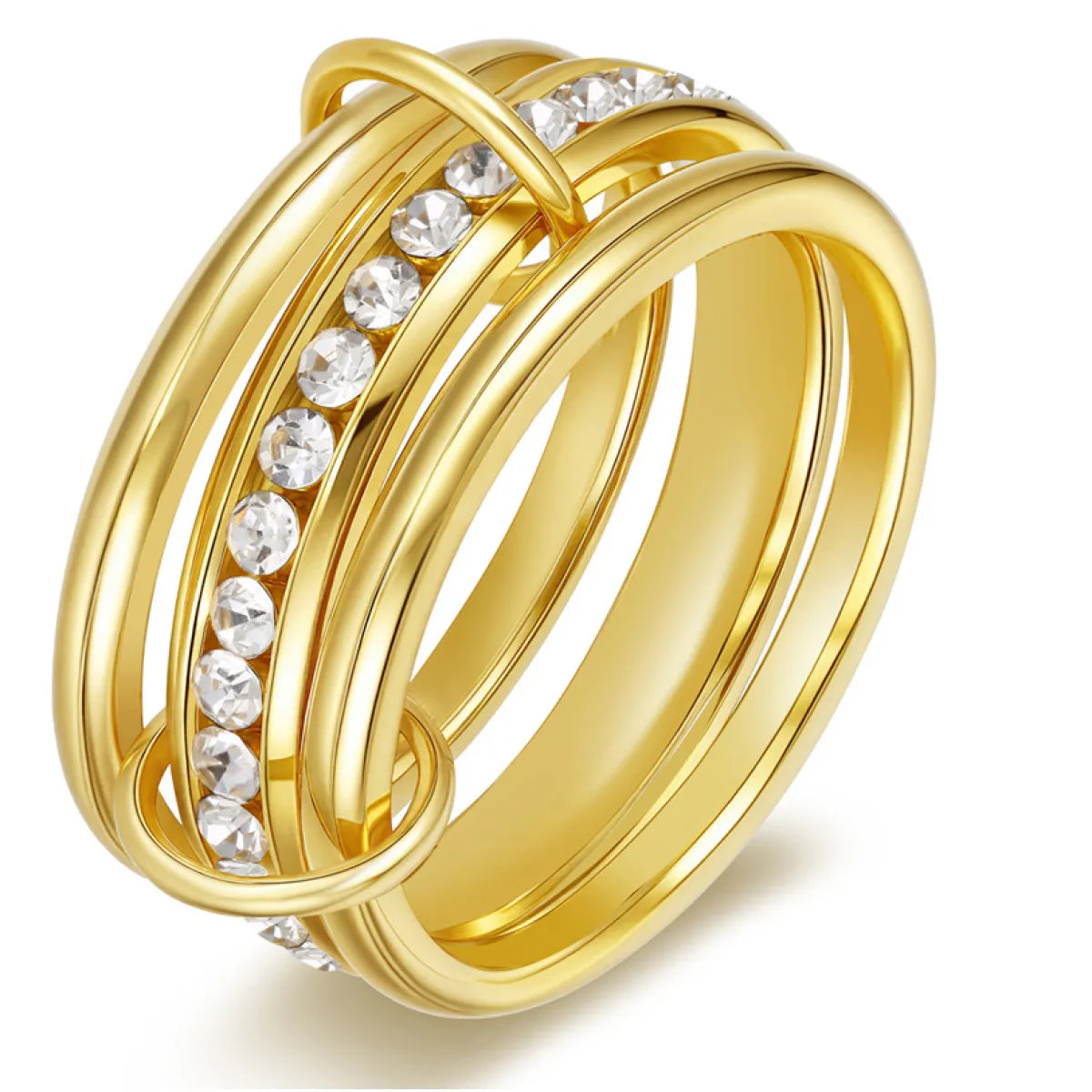 Glenda – Anillo de diamante apilable