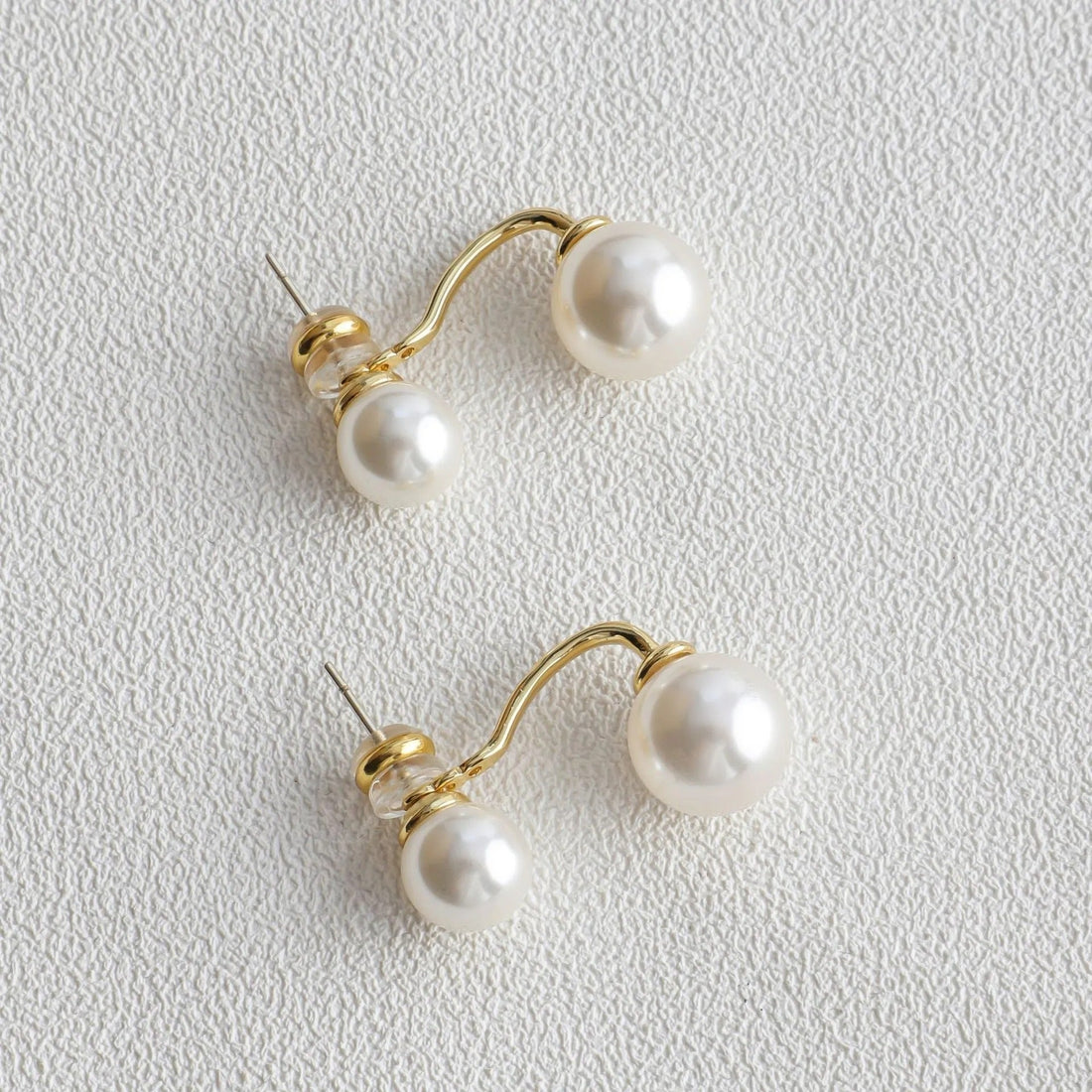 Mav – Pendientes de perla doble elegante