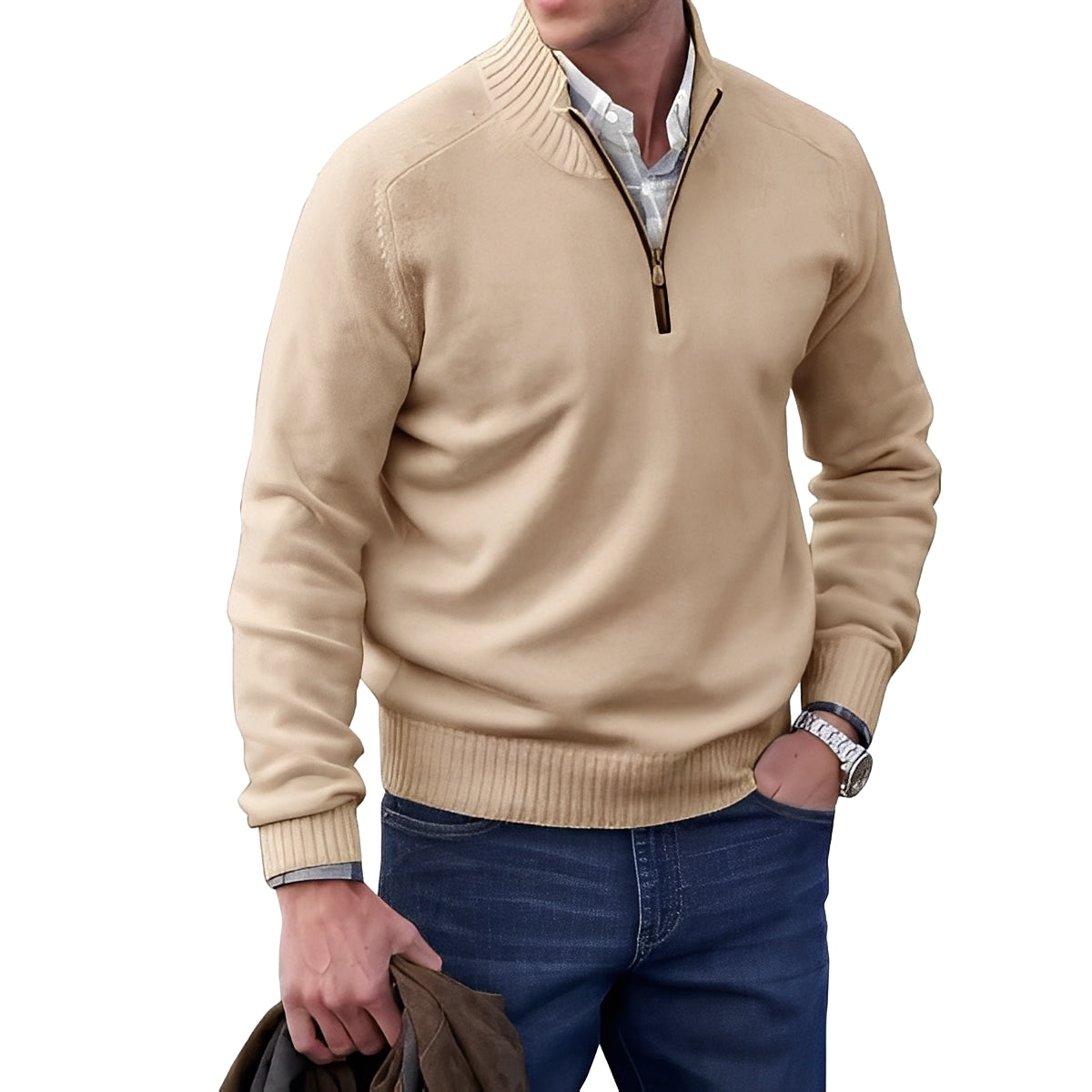 Jeremy - Suéter con cremallera elegante para hombres