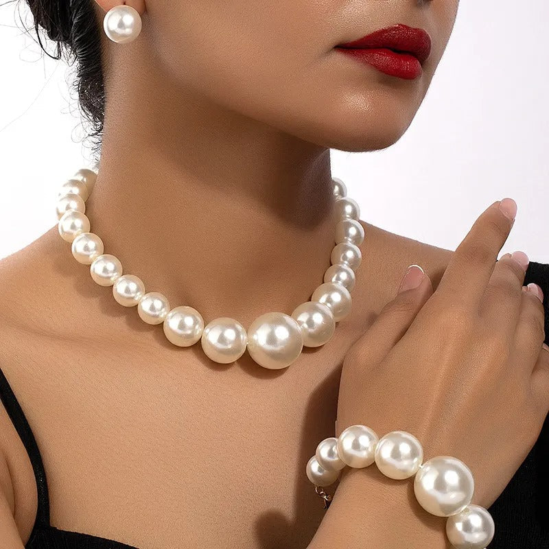 Carla – Conjunto vintage de pendientes, pulsera y collar