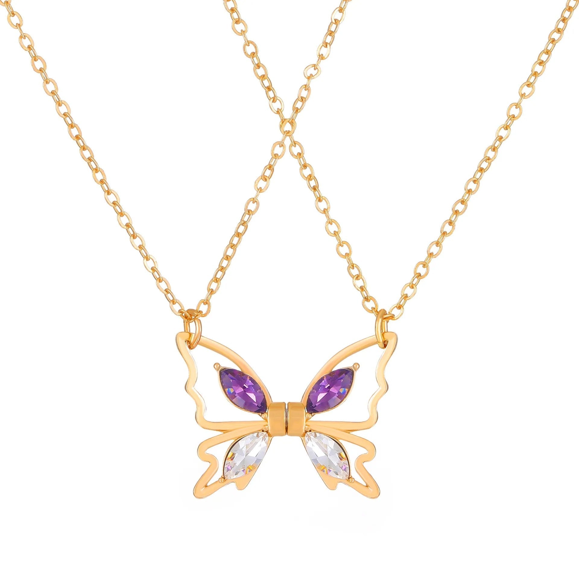 April – Collar Mariposa Magnético en Oro