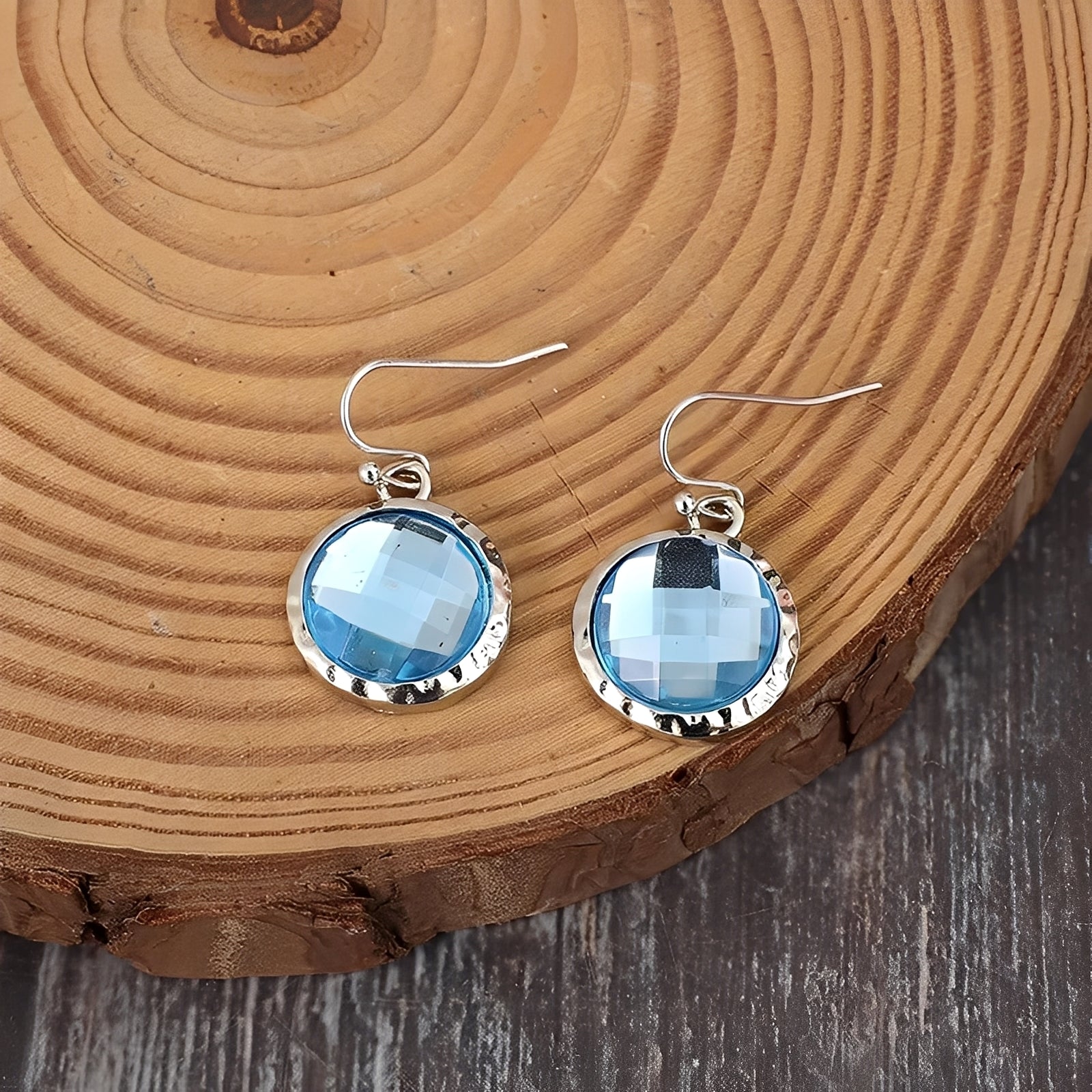 Azura – Pendientes de cristales azules vintage