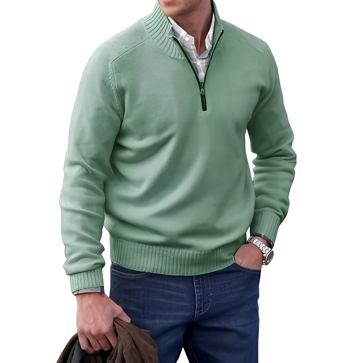 Jeremy - Suéter con cremallera elegante para hombres