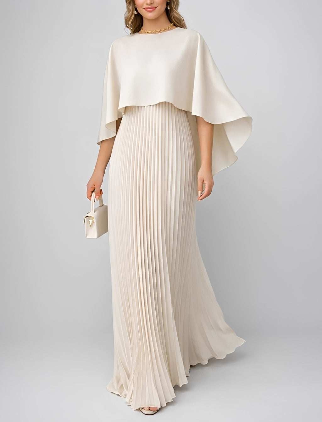 Zuzanna - Elegante Vestido Maxi de Chifón Plisado