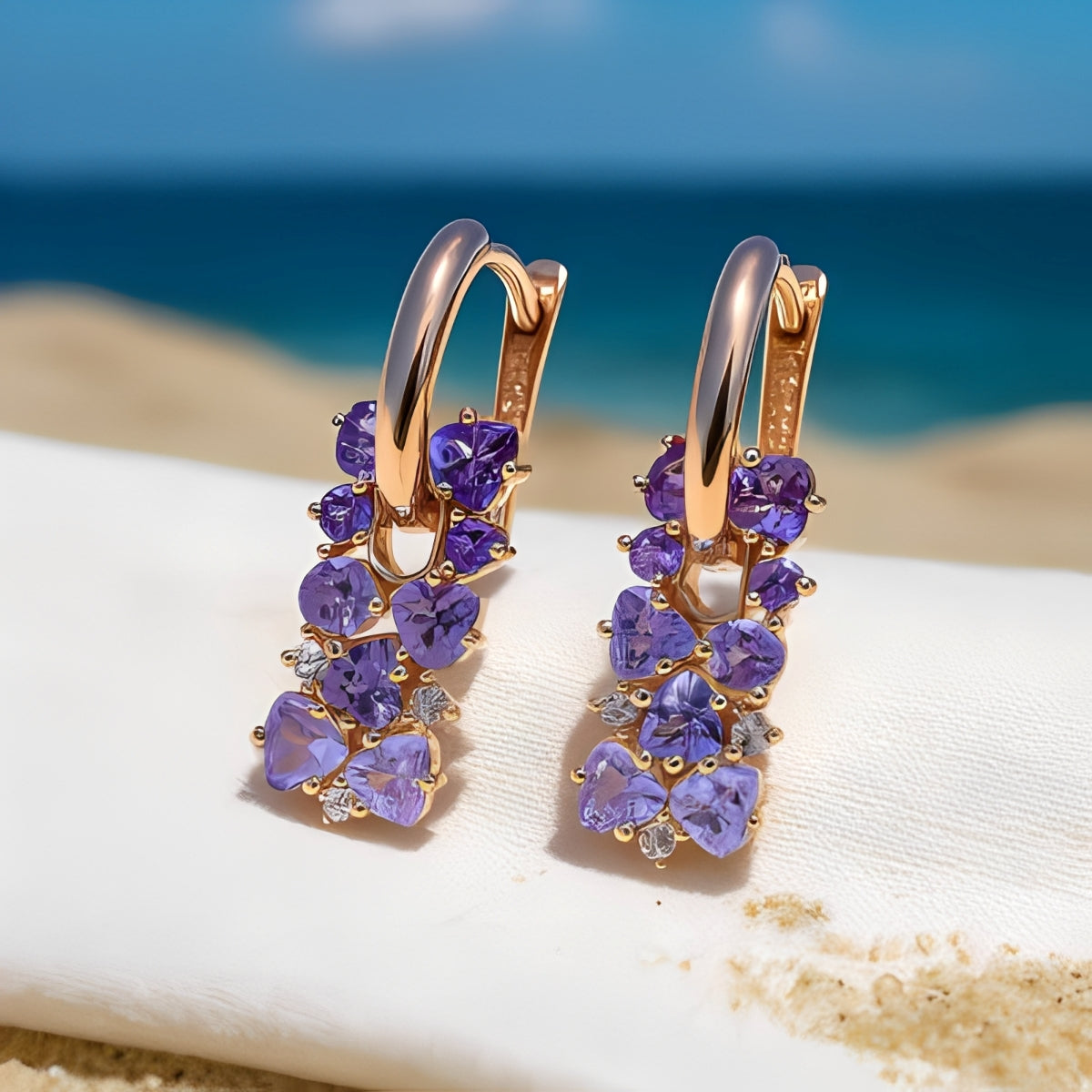 Joshi – Pendientes elegantes morados