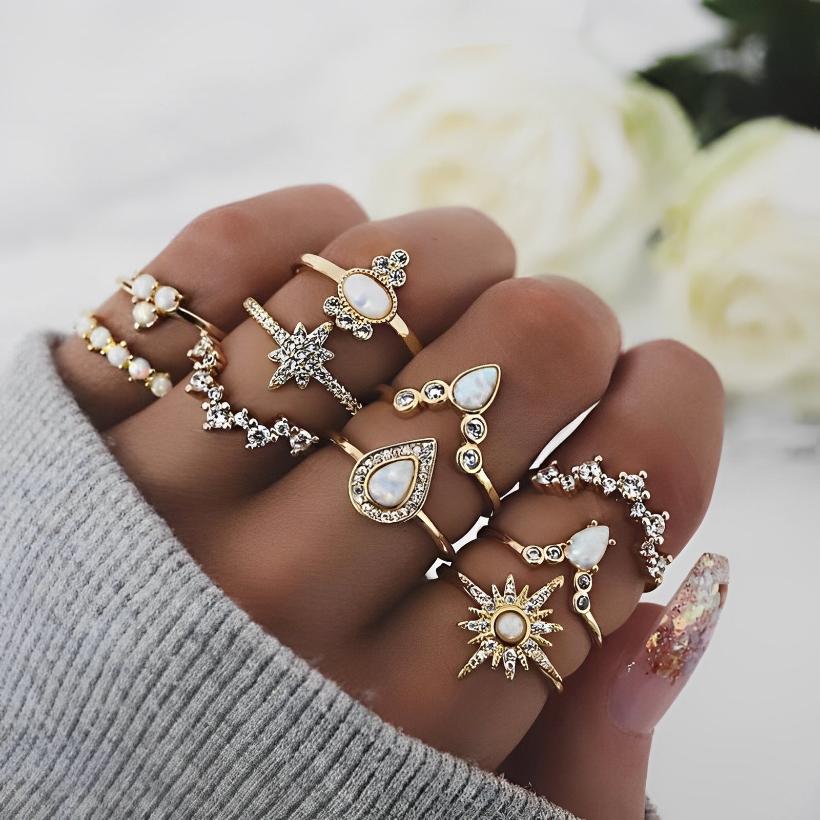 Luna – Paquete premium de 8 a 12 anillos únicos
