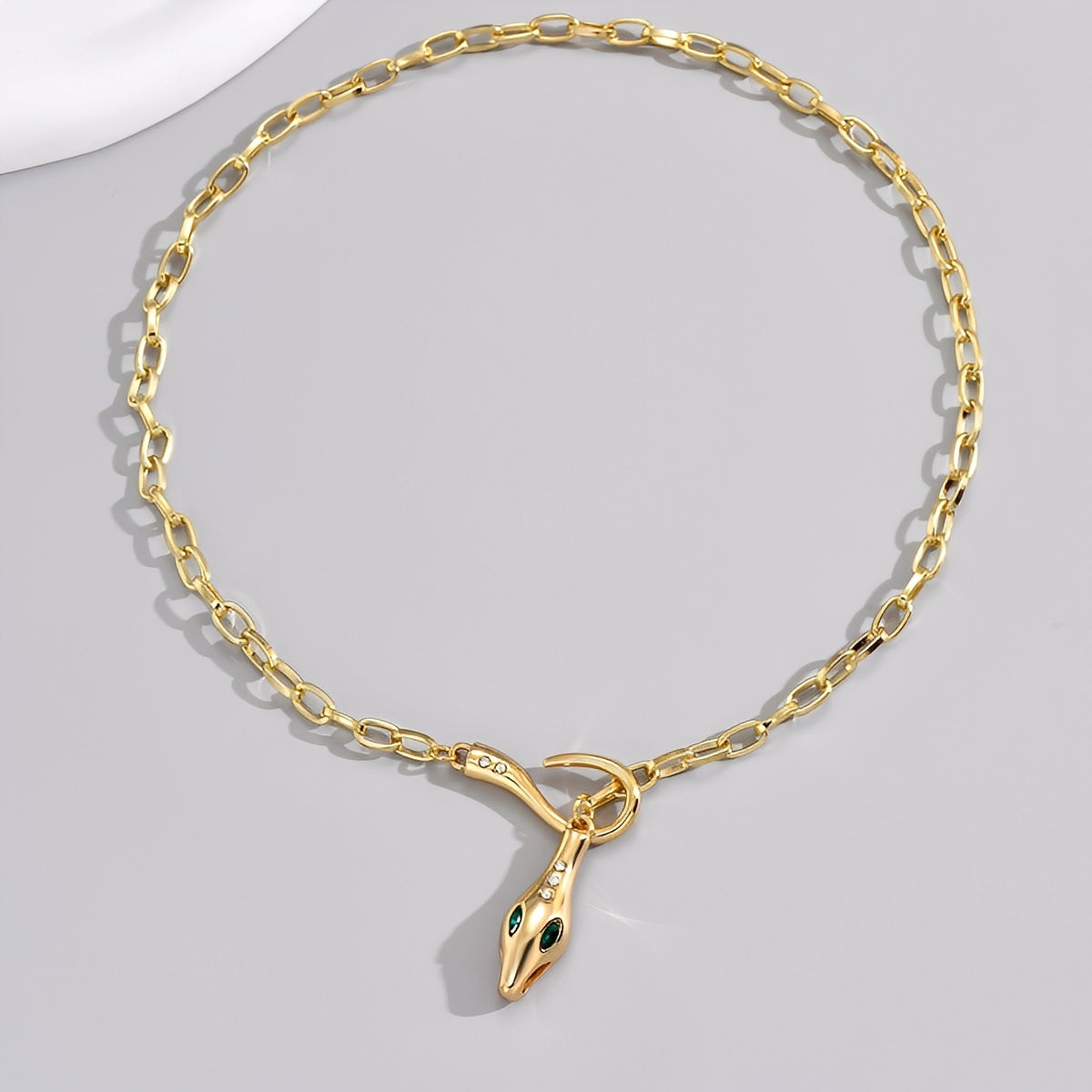 Celia – Collar de cadena de serpiente con strass