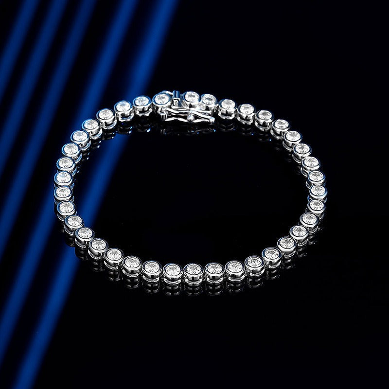 Elise – Pulsera de burbujas de plata y diamantes