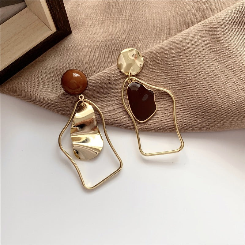 Rhia – Pendientes con colgantes irregulares colgantes