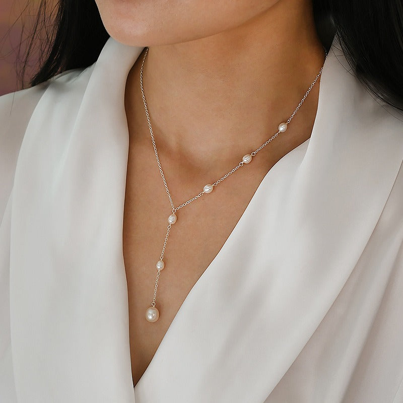 Kayla – Collar vintage con colgante de perlas