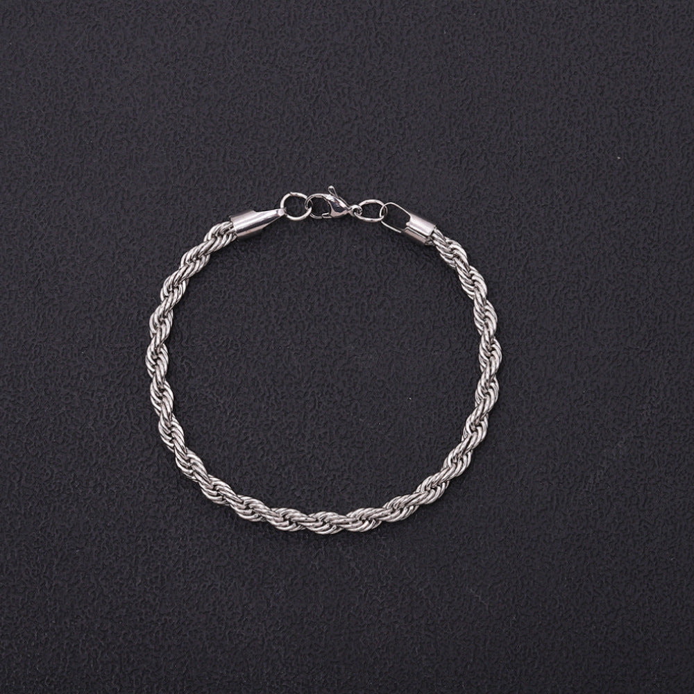 Mila – Pulsera trenzada de acero inoxidable
