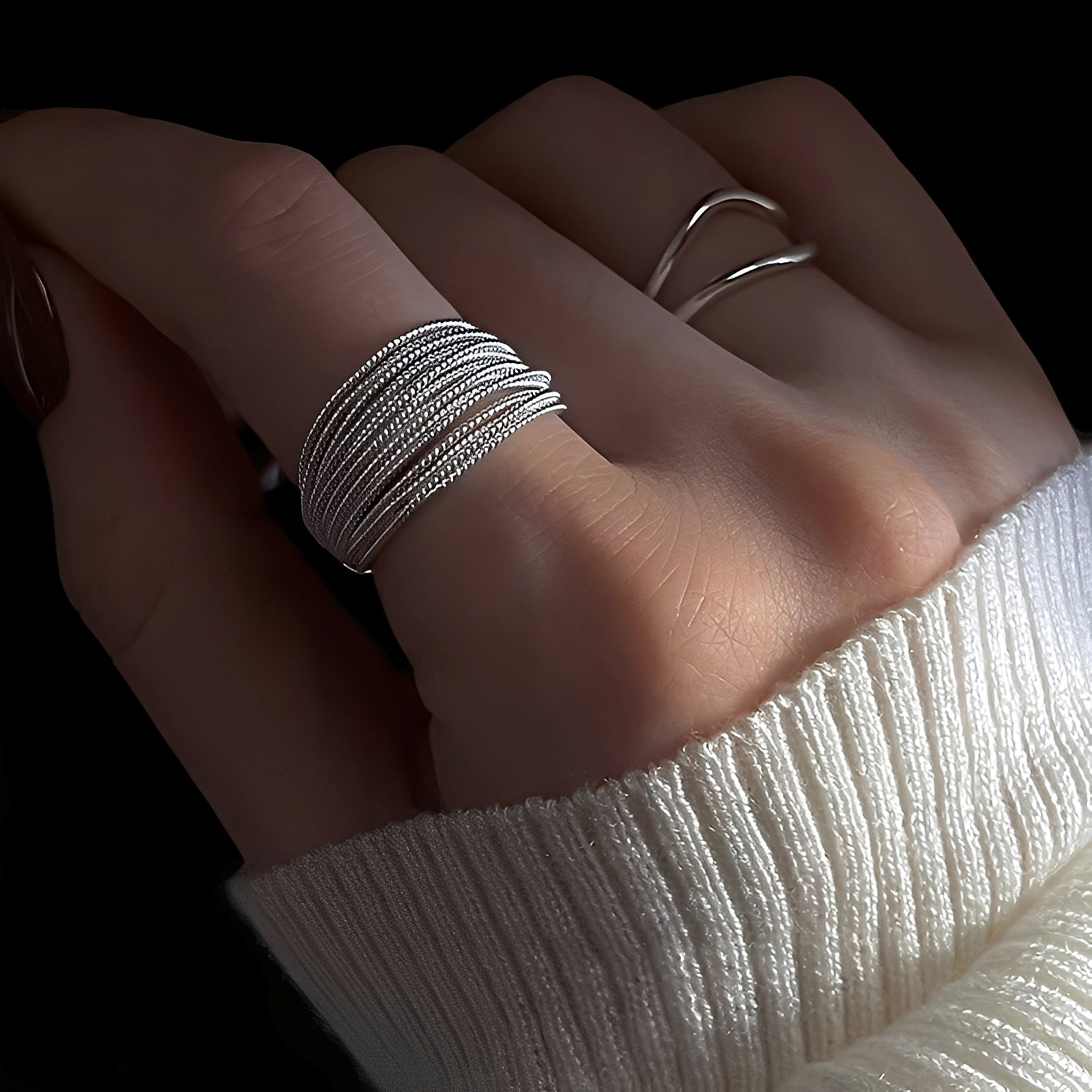 Miley – Anillo de plata superpuesto