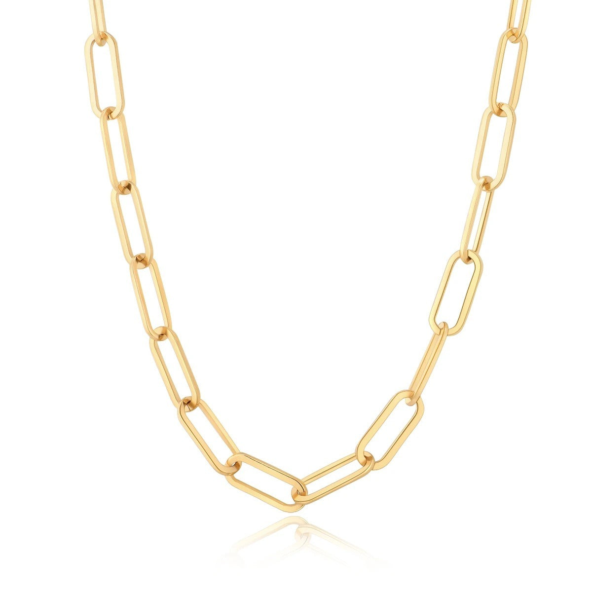 Lena – Collar paperclip bañado en oro de 18K