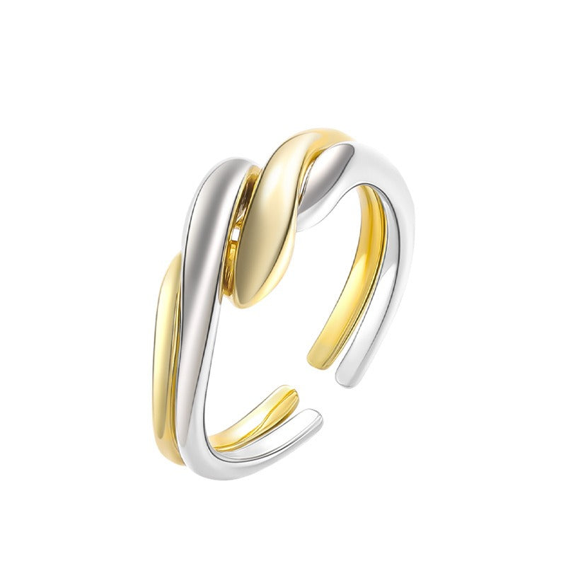 Elaine – Anillo S925 de plata con ola de agua irregular