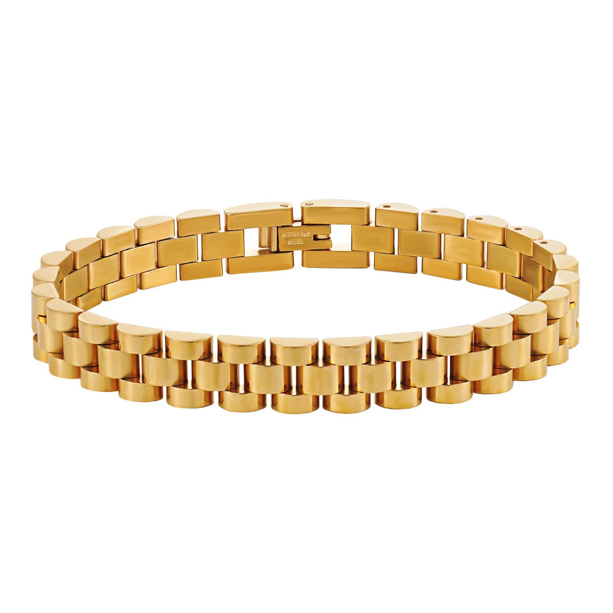 Bianca – Pulsera de cadena cubana estilo reloj