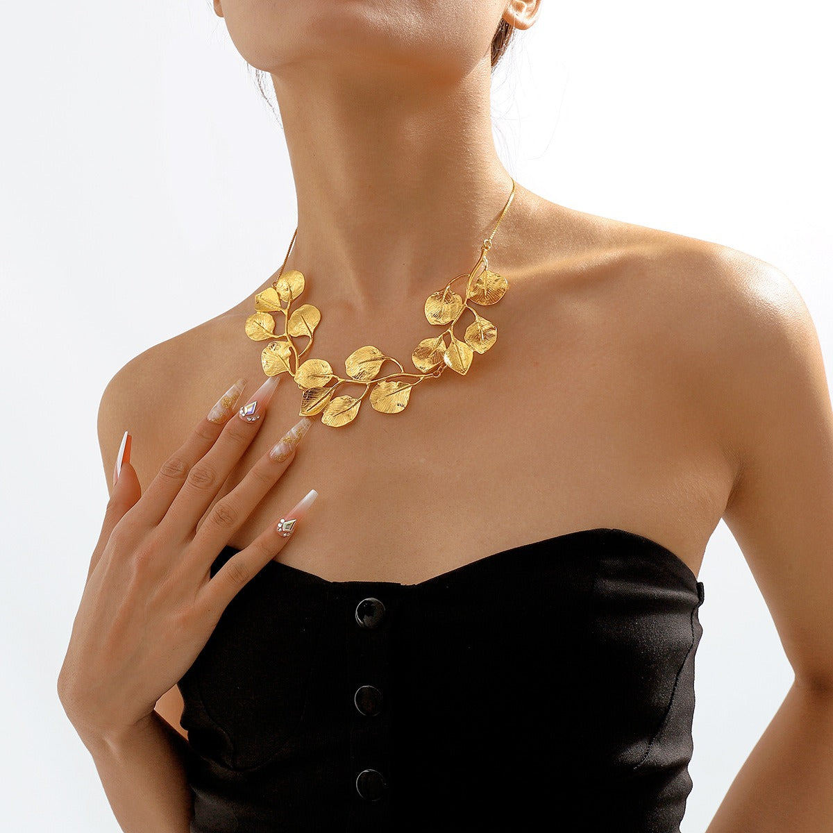 Mitena – Collar de aleación diseño de hoja