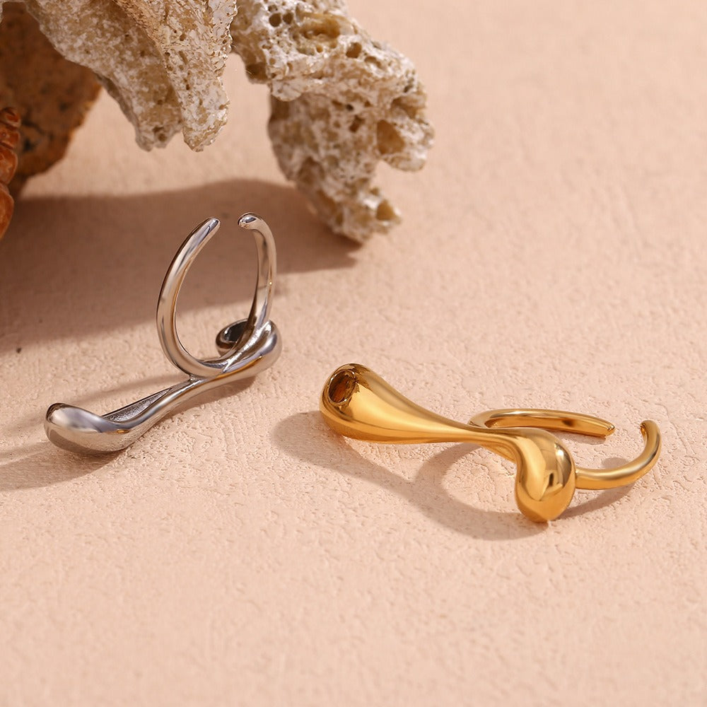 Holly – Anillo Abierto de Gota de Agua Irregular