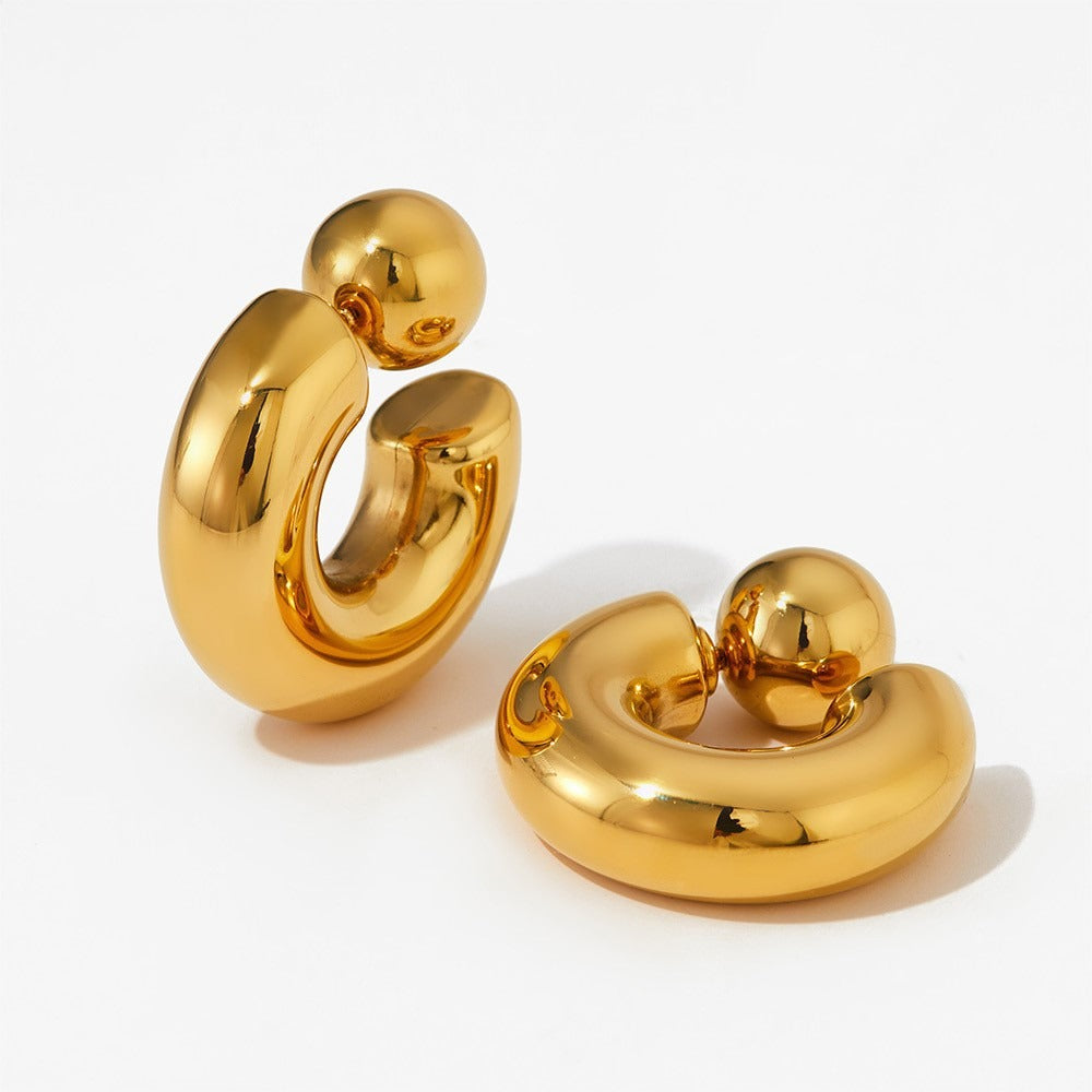 Ayla – Aros gruesos color oro