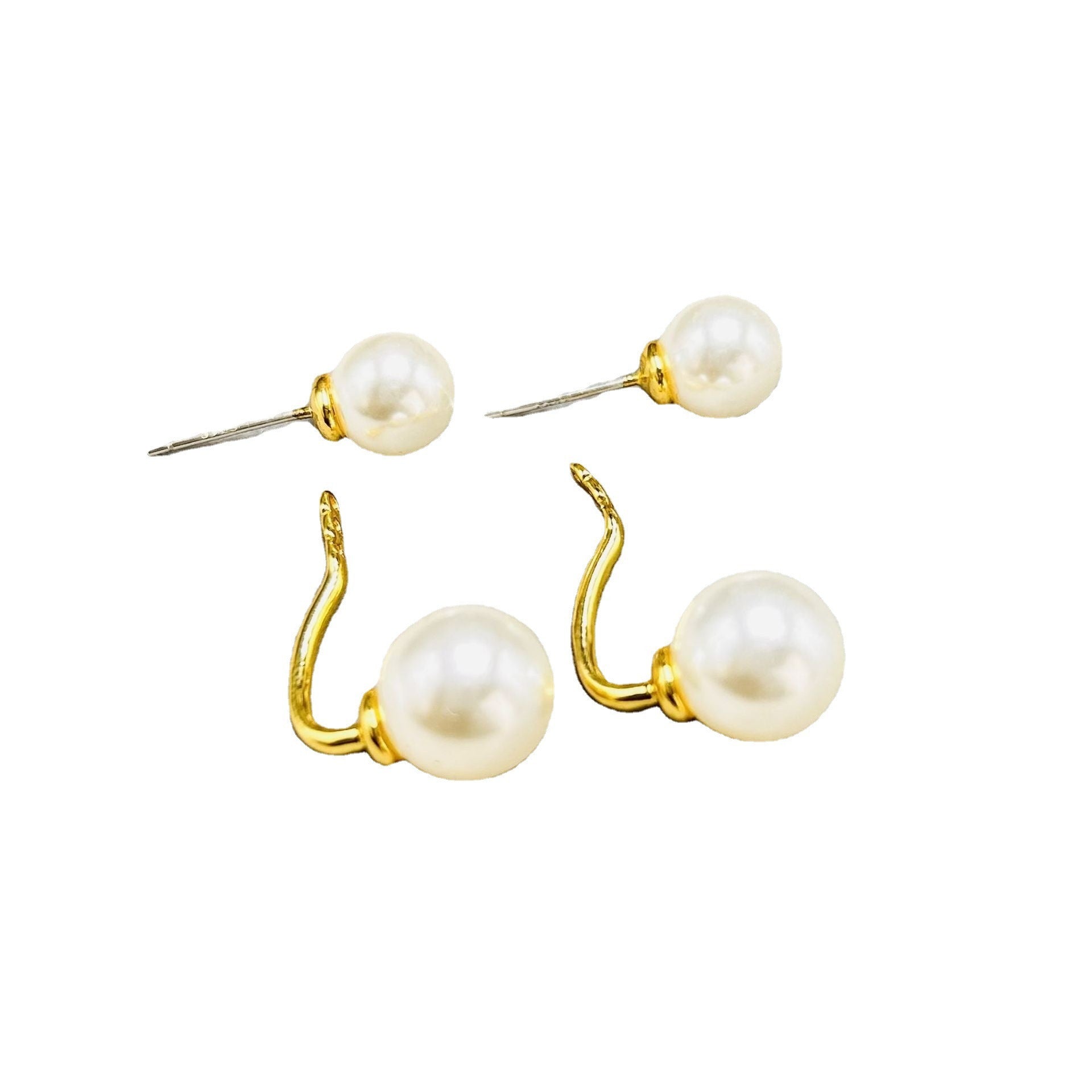 Mav – Pendientes de perla doble elegante