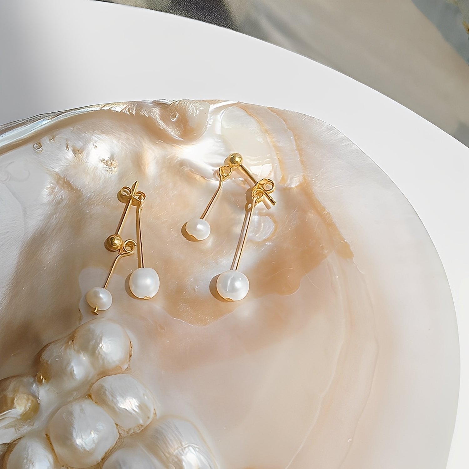 Alice – Pendientes colgantes de perla romántica