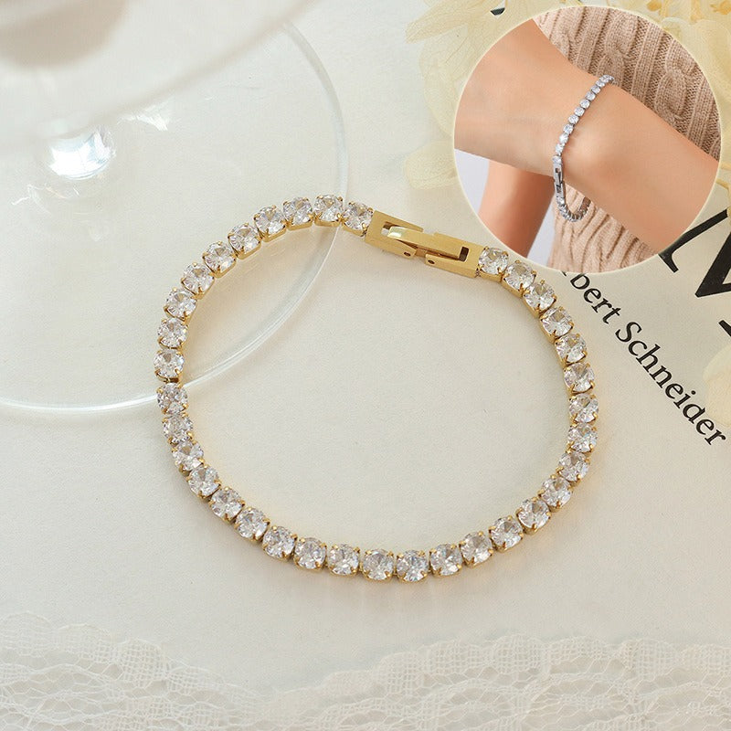Zirea – Pulsera de cadena engastada con circonitas