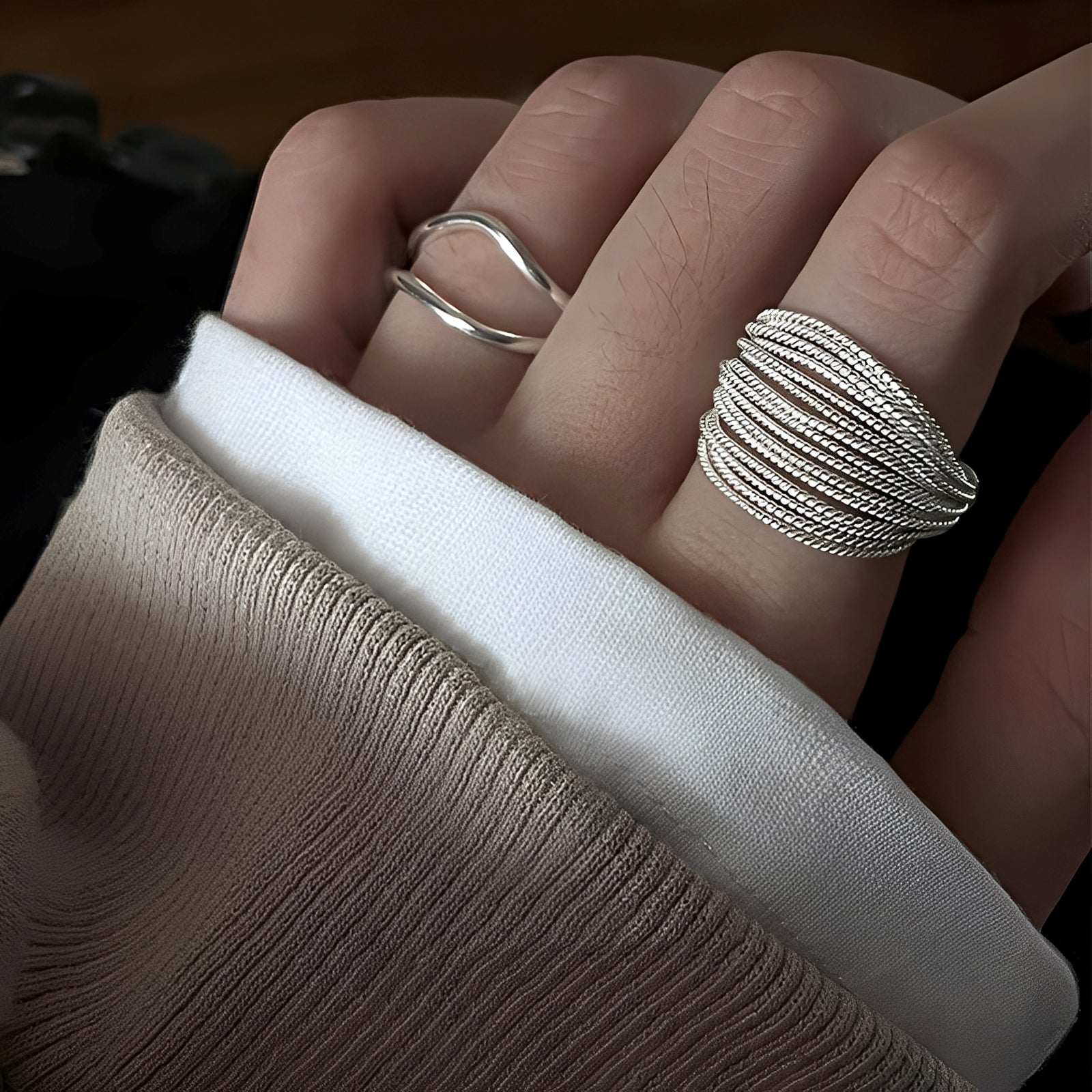 Miley – Anillo de plata superpuesto