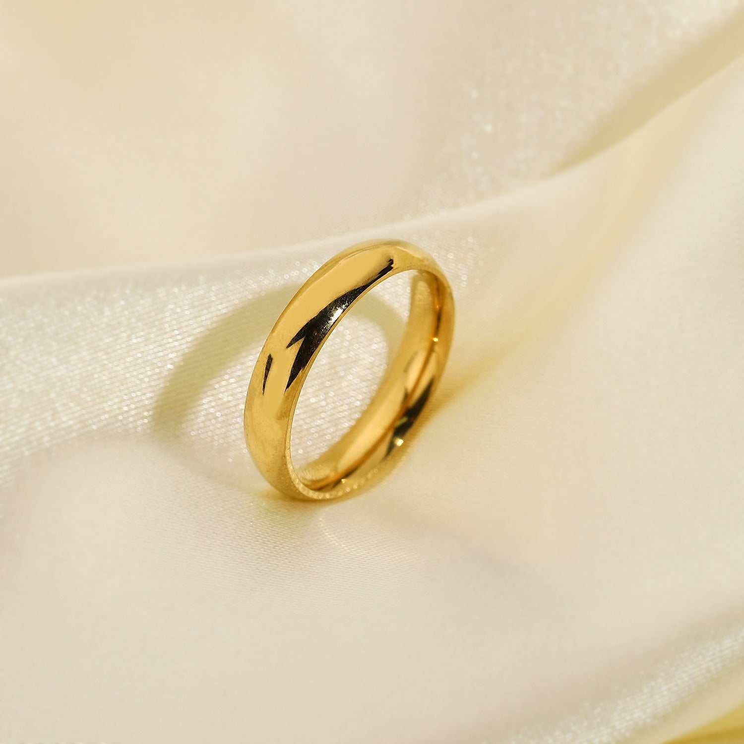 Eloane – Anillo de acero inoxidable dorado