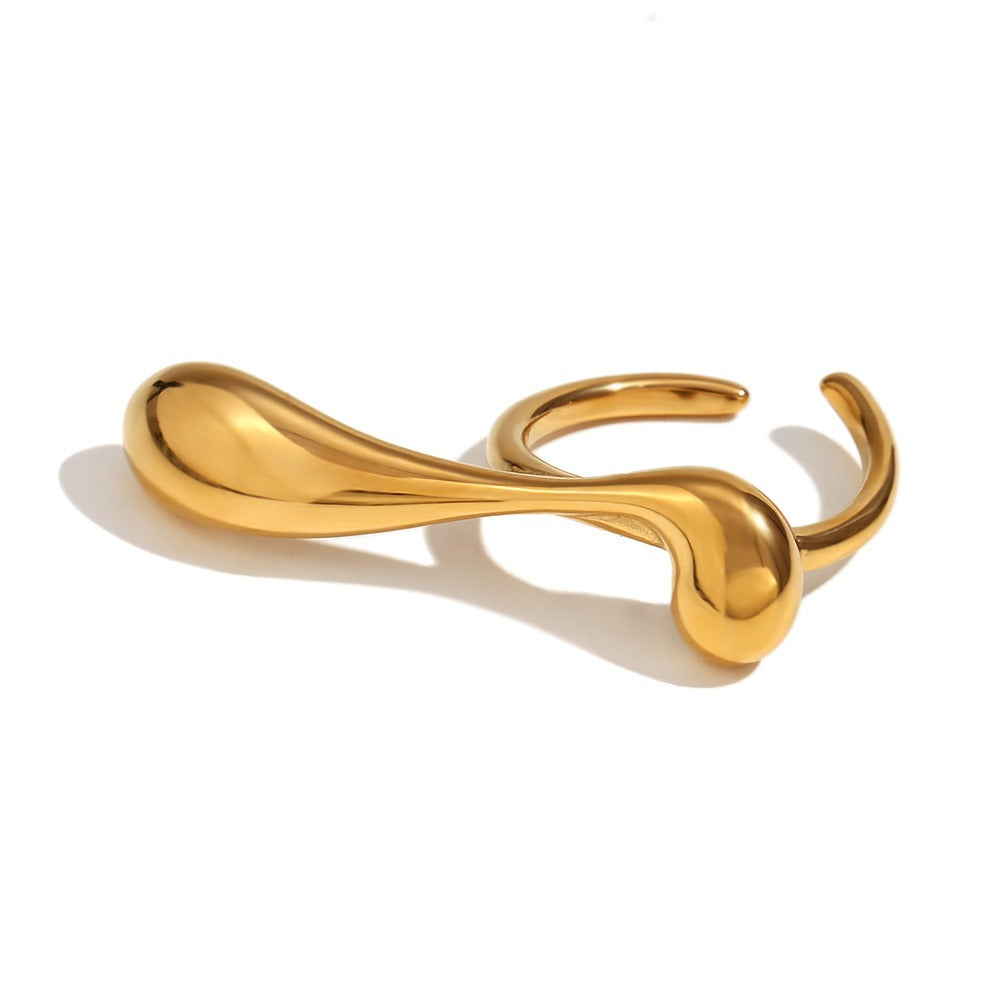 Holly – Anillo Abierto de Gota de Agua Irregular