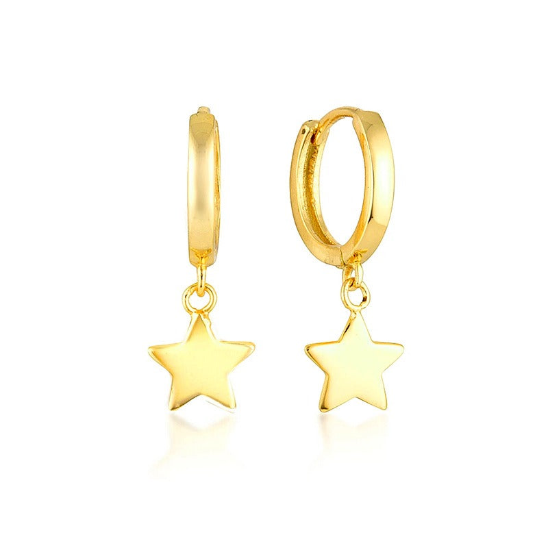 Stellia – Pendientes de estrella con cinco puntas en oro