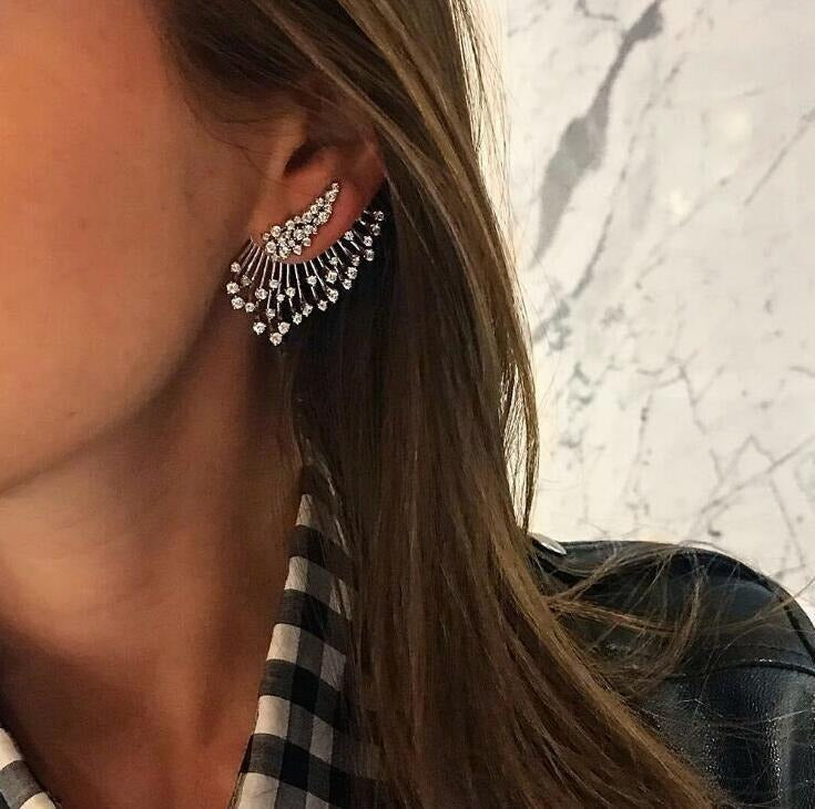 Aileen – Pendientes asimétricos con diamantes