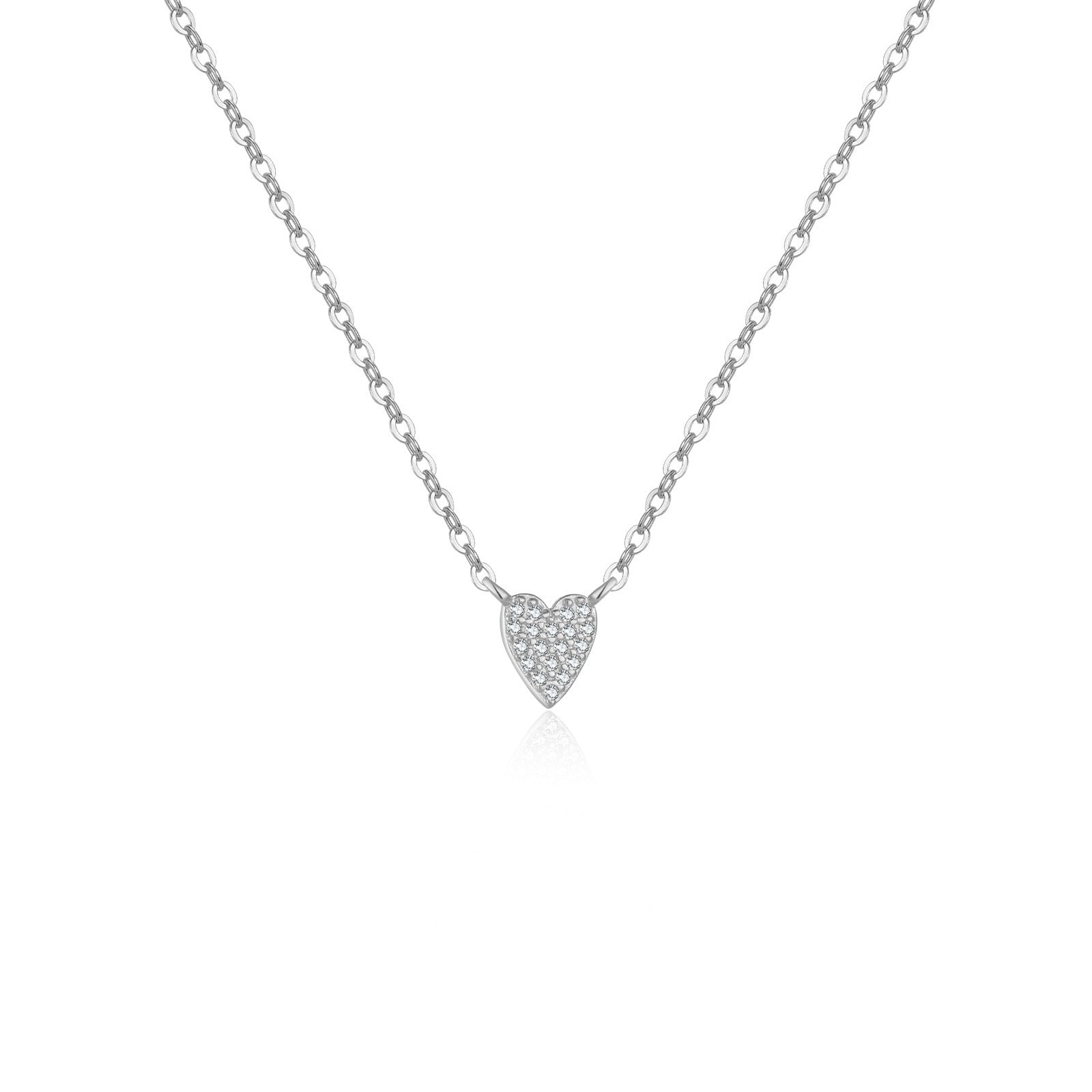 Juliet – Collar de corazón de plata esterlina 925 con diamante