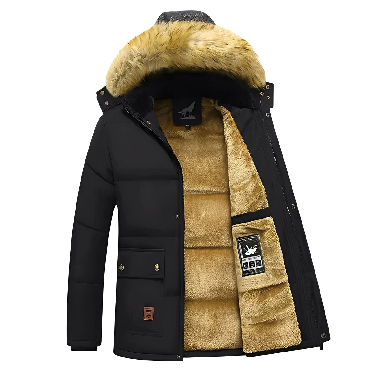 Crispian - Chaqueta acogedora con capucha