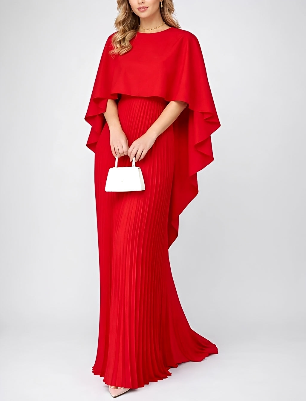 Zuzanna - Elegante Vestido Maxi de Chifón Plisado