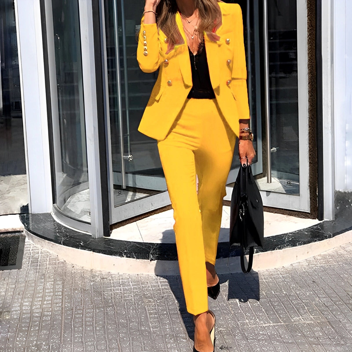 Wendy – Conjunto elegante de blazer y pantalones