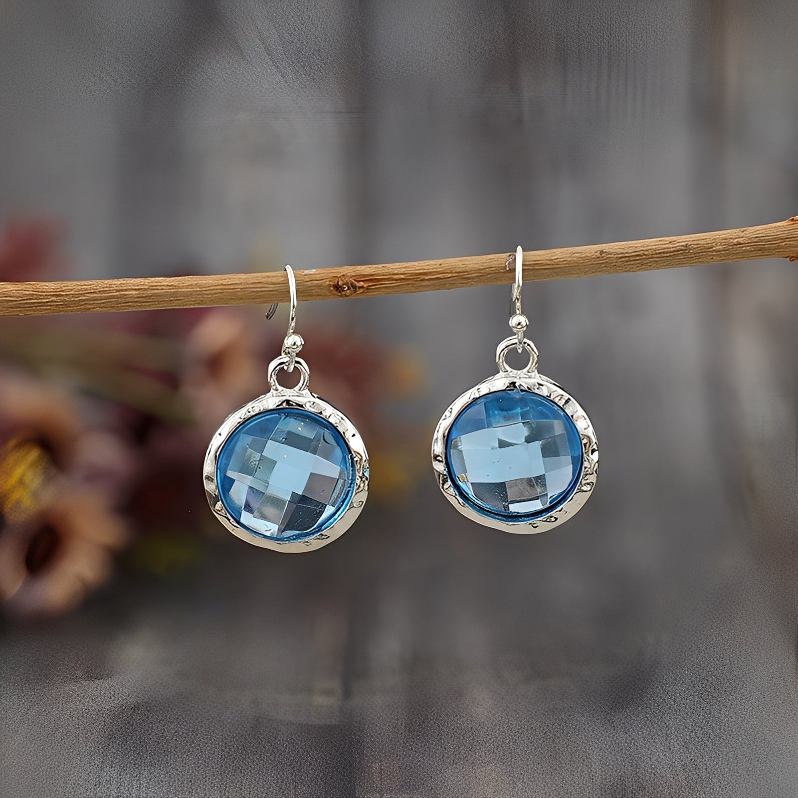 Azura – Pendientes de cristales azules vintage