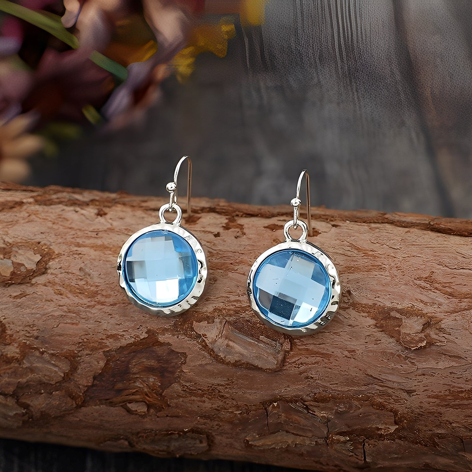 Azura – Pendientes de cristales azules vintage