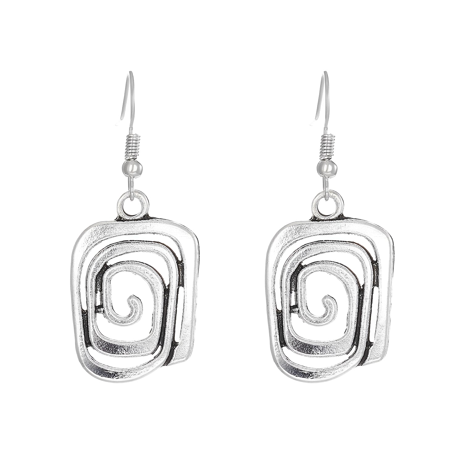 Kaia – Pendientes Boho en plata con diseño en espiral