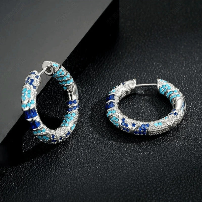 Naelle – Aros de circonio azul